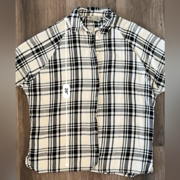 ASOS 100% Cotton Oversized Lightweight Plaid Shirt - Picture 8 of 10